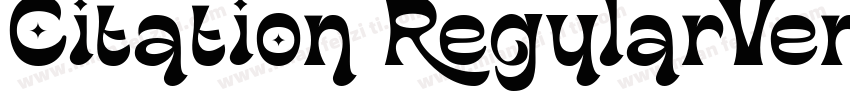 Citation RegularVersion字体转换